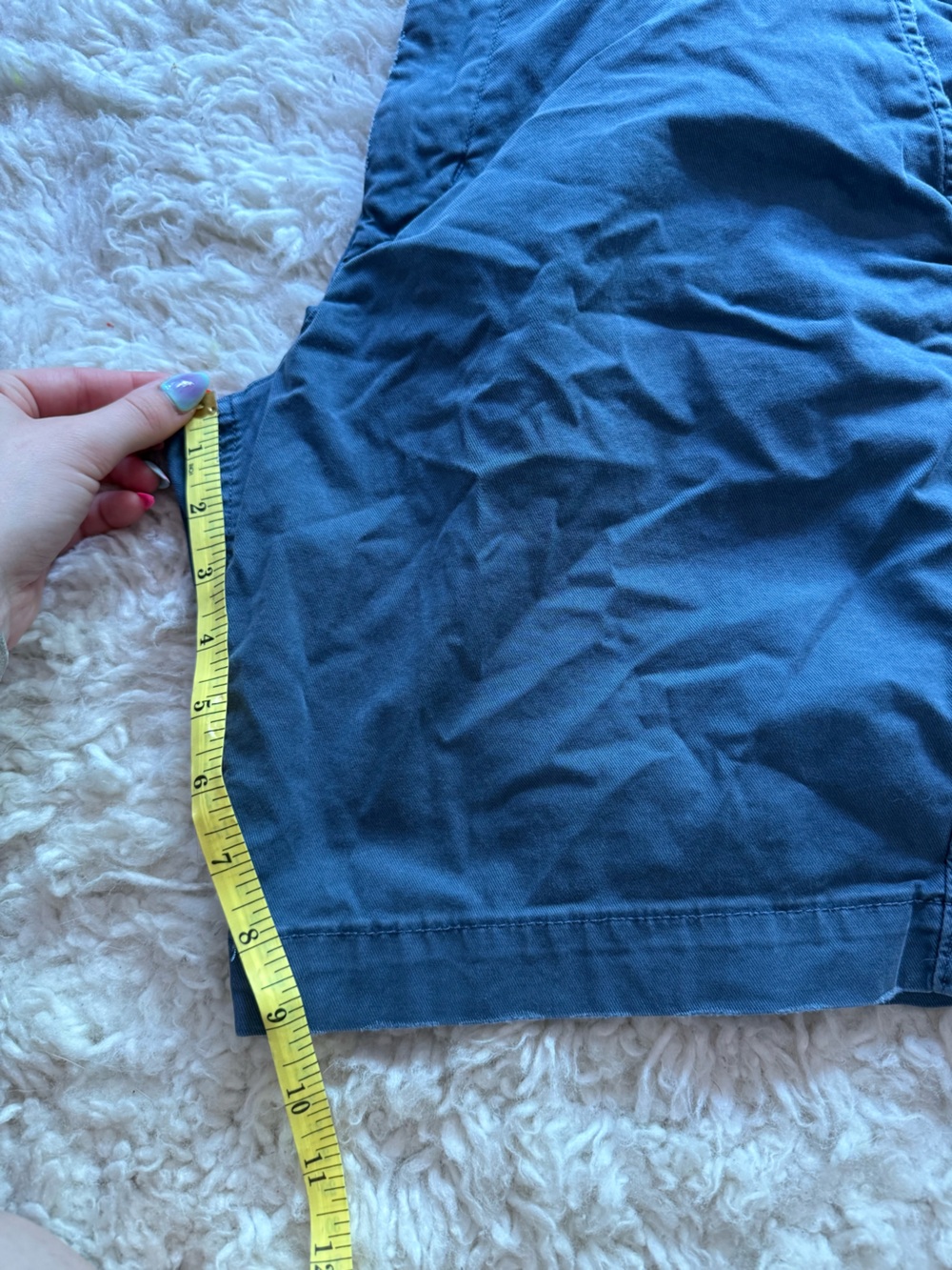 American Eagle Outfitters Navy Flat-Front Casual Shorts - Picture 6 of 6